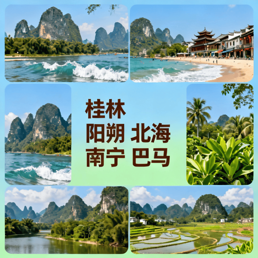 广西全景双卧10日游,桂林漓江、北海银滩、德天瀑布等顶级景区,4钻酒店+4大特色餐~