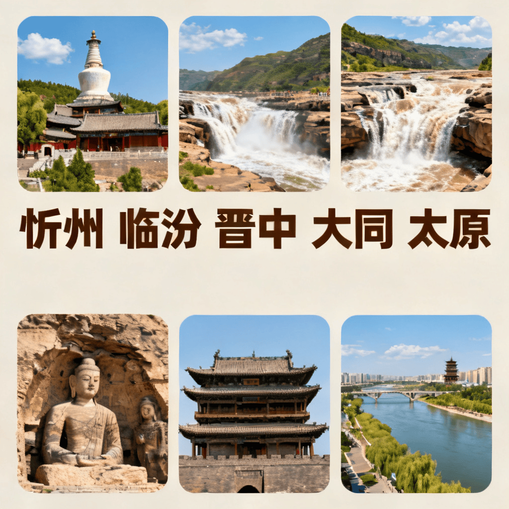 山西大全景双卧8日游,0购物0自费,平遥古城+五台山+壶口瀑布+云丘山冰洞,升级4钻+3钻住宿,穿越千年三晋风光~