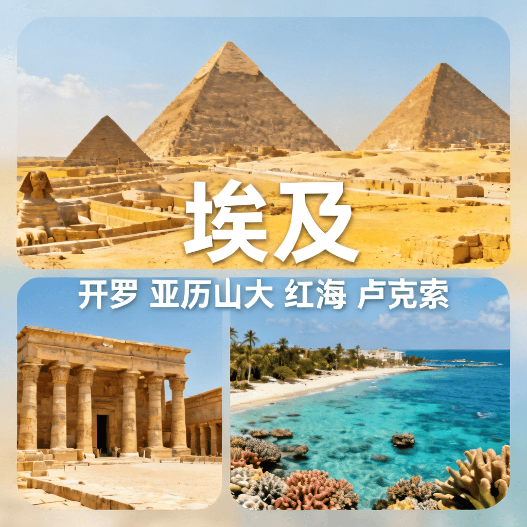 国航直飞埃及纯玩10日,0购物赠免费全国联运,打卡金字塔红海卢克索,全程入住五星酒店~