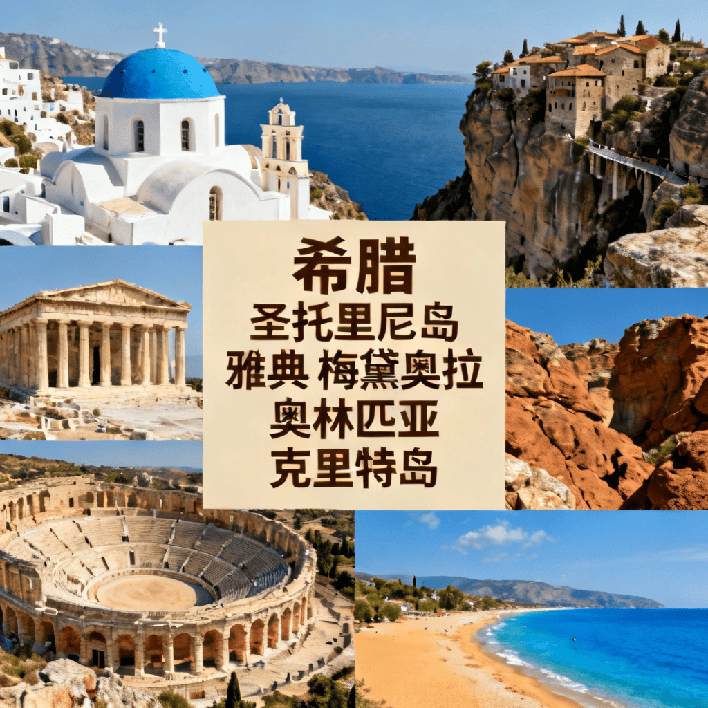 国航直飞希腊尊品12日游,圣托里尼+克里特双岛深度,住悬崖酒店+雅典五星,一价全含探西方文明之源。
