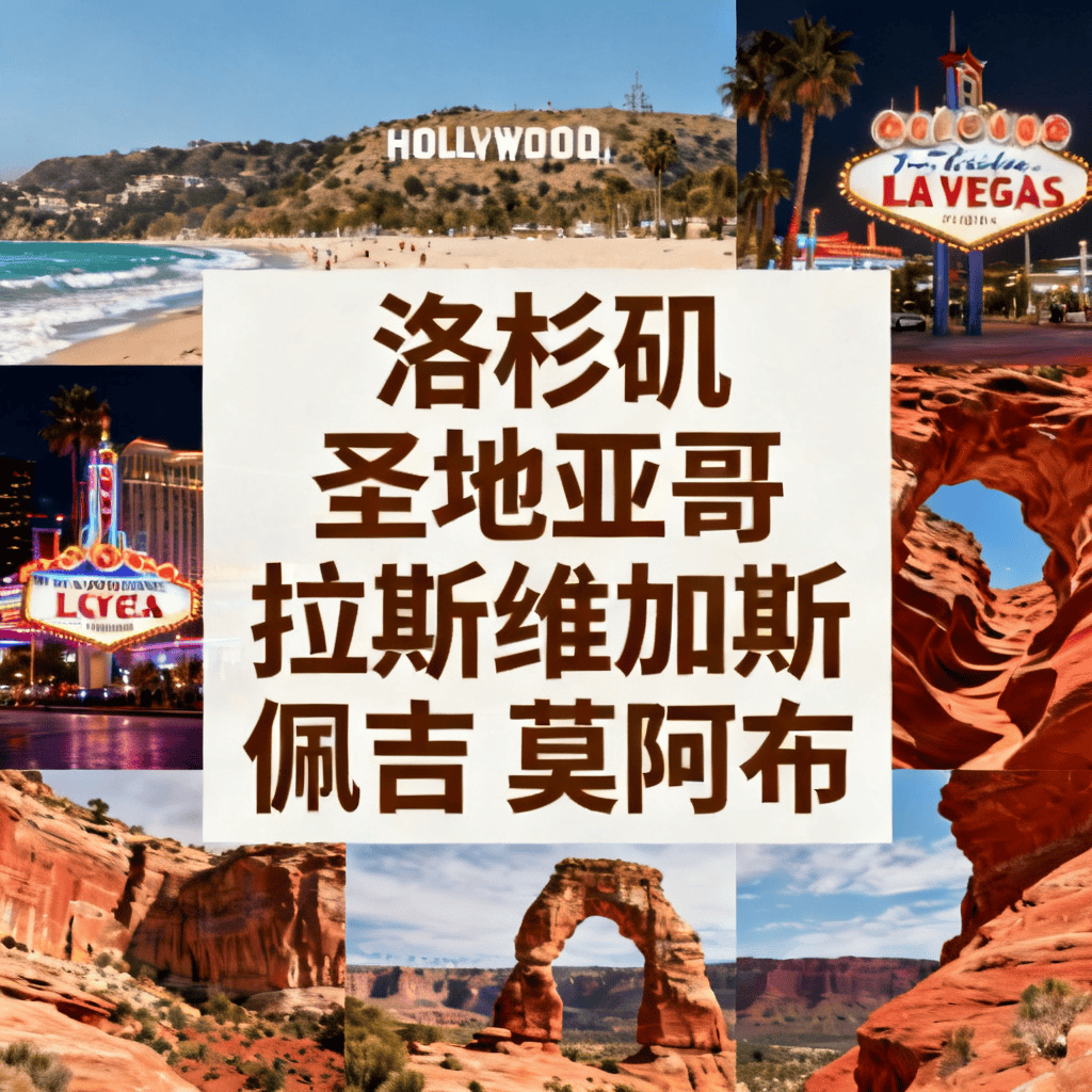 美西全景双飞13日游北京往返，洛杉矶、拉斯维加斯、旧金山、大峡谷、圣地亚哥，国家公园+IN-N-OUT汉堡+品质住宿