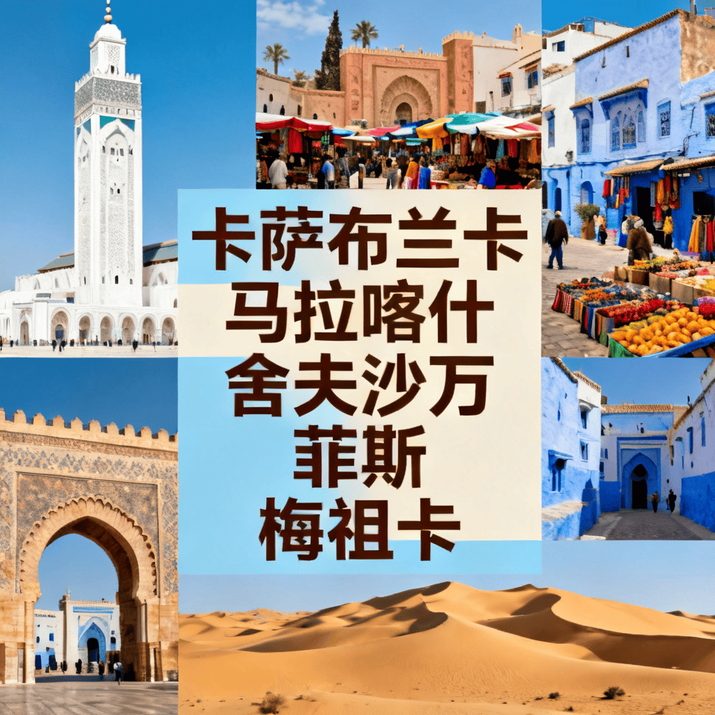 上海双飞摩洛哥全景10日，逛舍夫沙万、卡萨布兰卡、撒哈拉，当地四钻酒店+升级卡萨布兰卡 马拉喀什五钻酒店 享特色餐无自费无购物