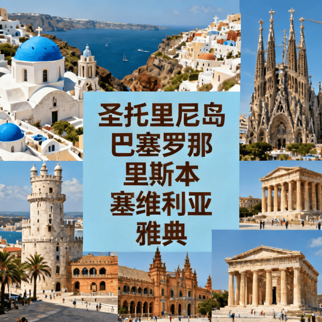 希腊+西班牙+葡萄牙双飞15日游，打卡圣托里尼、巴塞罗那、里斯本，住悬崖酒店品特色美食~