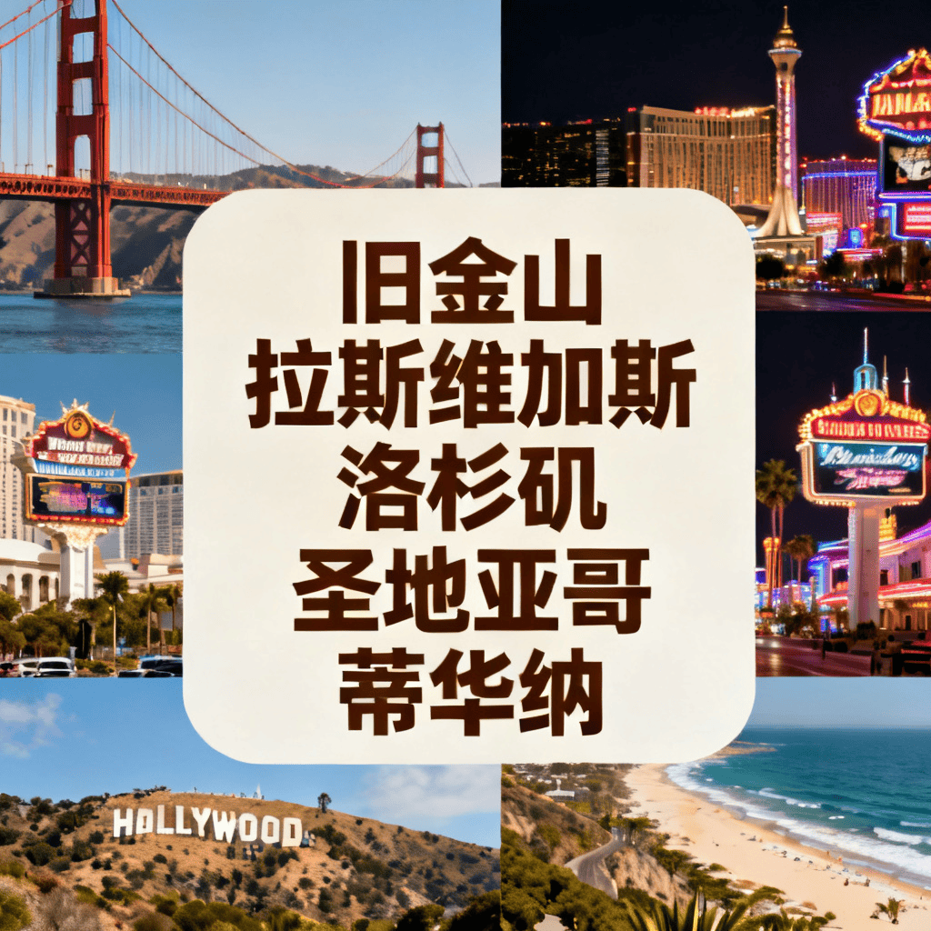 美西旧金山+洛杉矶+拉斯维加斯双飞10日 25人小团0购物 4钻住宿畅玩国家公园一号公路环球影城