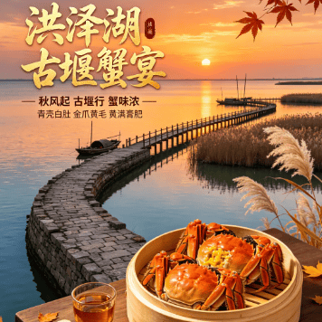 聚会游【499元/人金秋赴洪泽品蟹康养汽车纯玩4天3晚】-3晚水釜城舒适型酒店-含3早6正-免费棋牌唱歌