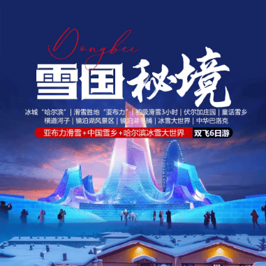 【雪国秘境】双飞6日◆100%纯玩0购物0自费◆四钻+五星酒店◆大庆往返双飞 6 日，这才是成年人该有的旅行！戳下方解锁北方童话世界👇”